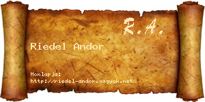 Riedel Andor névjegykártya