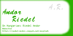 andor riedel business card